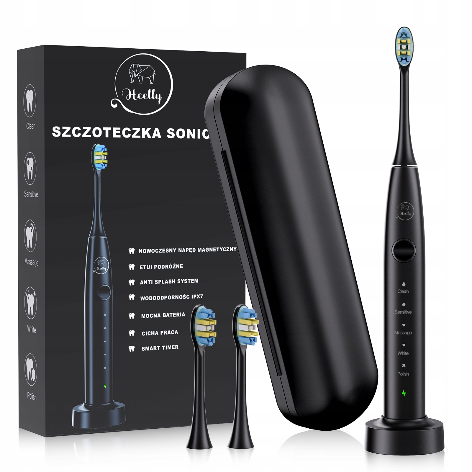 SONICKÁ ELEKTRICKÁ ZUBNÁ KEFKA HEELLY NEW DRIVE STRONG IPX CUZD